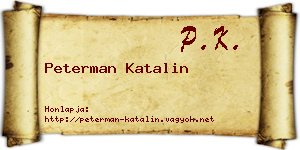 Peterman Katalin névjegykártya