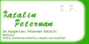 katalin peterman business card